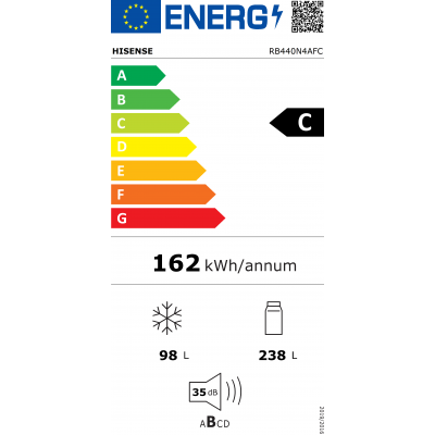 Frigo Congélateur HISENSE RB440N4AFC Classe C