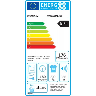 Sèche linge pompe à chaleur INVENTUM VDW8030B