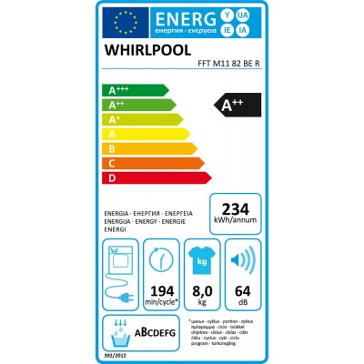 Sèche linge pompe à chaleur WHIRLPOOL FFT M11 82 NL