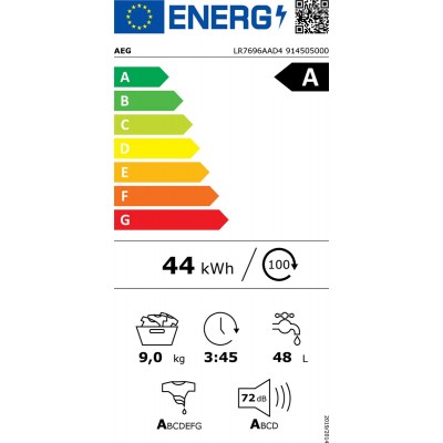 Lave linge AEG LR7696AAD4 ProSteam AutoDose