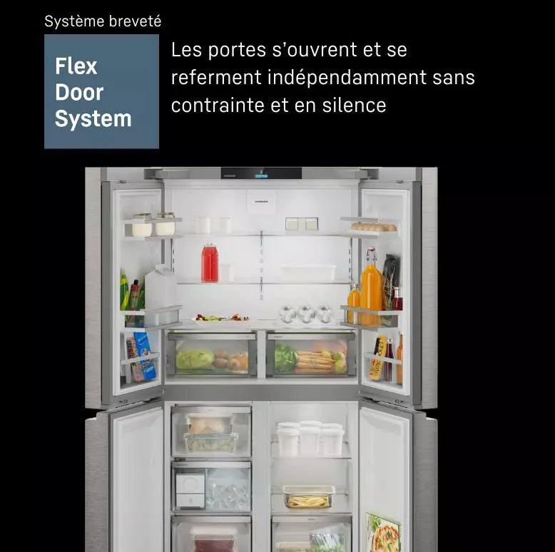 Réfrigérateur américain multi-portes Liebherr Msdd 9012 Pure NoFrost — 576 L, French Door 4 portes, EasyTwist-Ice et VarioTempZone