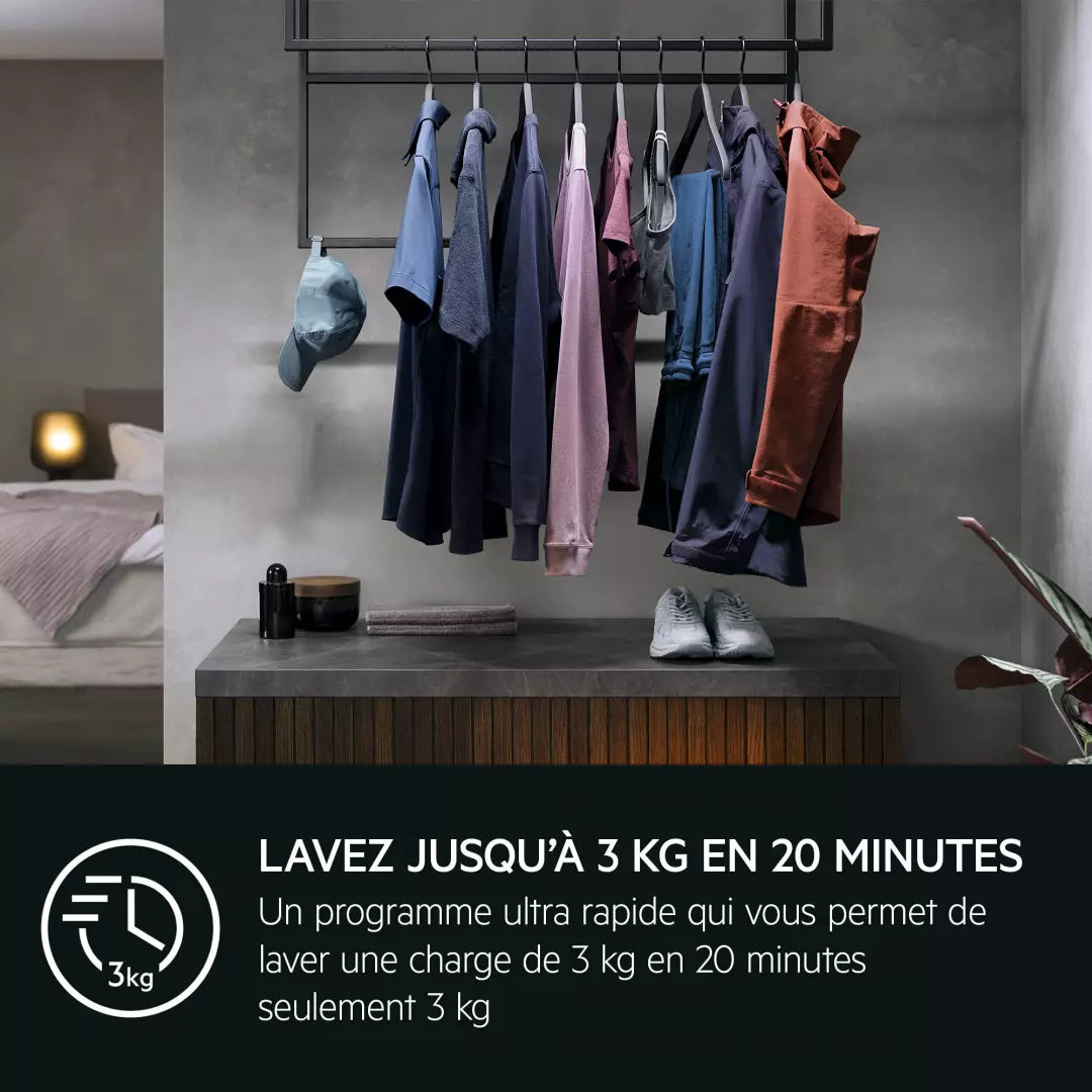 Lave-linge hublot AEG LFR73A124LV Série 7000 ProSteam® — 12 kg, 1 400 tr/min, classe A -20 %, vapeur et connecté
