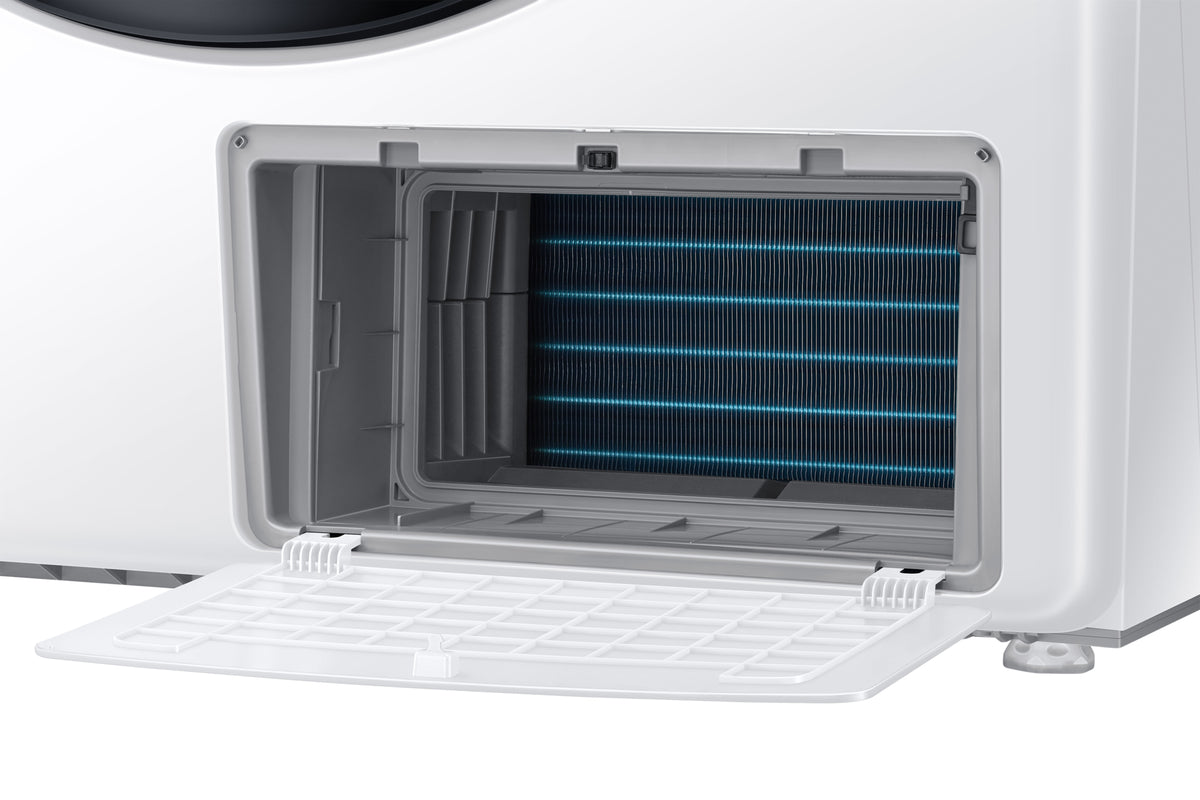 Sèche-linge pompe à chaleur Samsung DV16DG8600BWU3 — 16 kg, Hybrid Heat Pump, AI Dry, AI Control, SmartThings Wi‑Fi, Hygiene Care+, Pet Care, classe C | Electro‑Choc