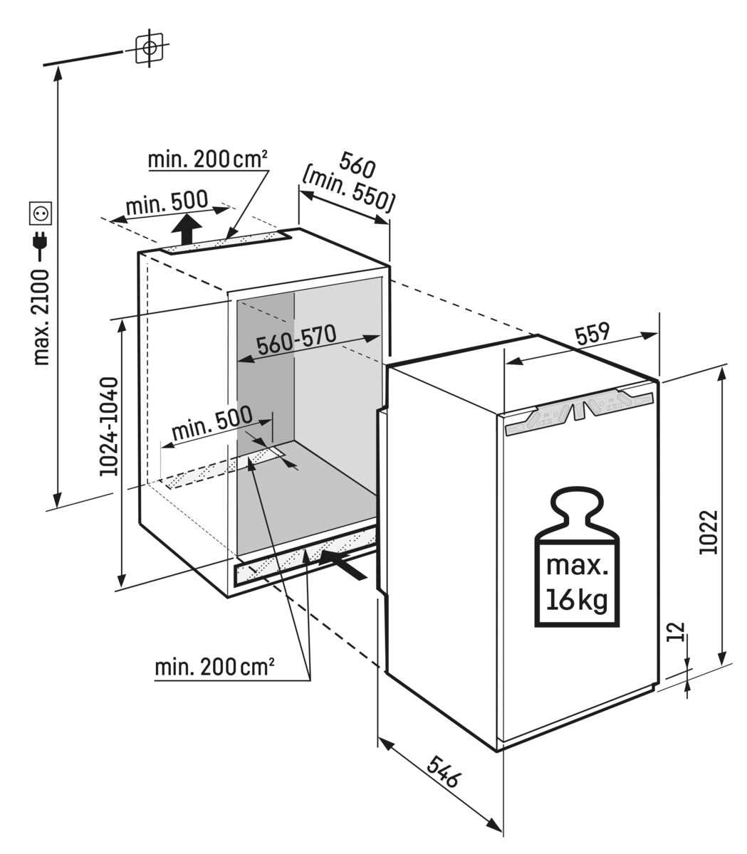 Réfrigérateur intégrable LIEBHERR IRBc 4120 BioFresh — 189 L, BioFresh (Fruit & Vegetable + DrySafe), niche 122 cm, écran tactile, PowerCooling, SmartDevice ready | Electro‑Choc