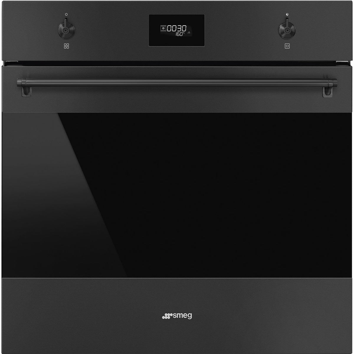 Four encastrable SMEG SF6301TN Classica — 70 L — A+ — Chaleur tournante — Vapor Clean — Noir mat