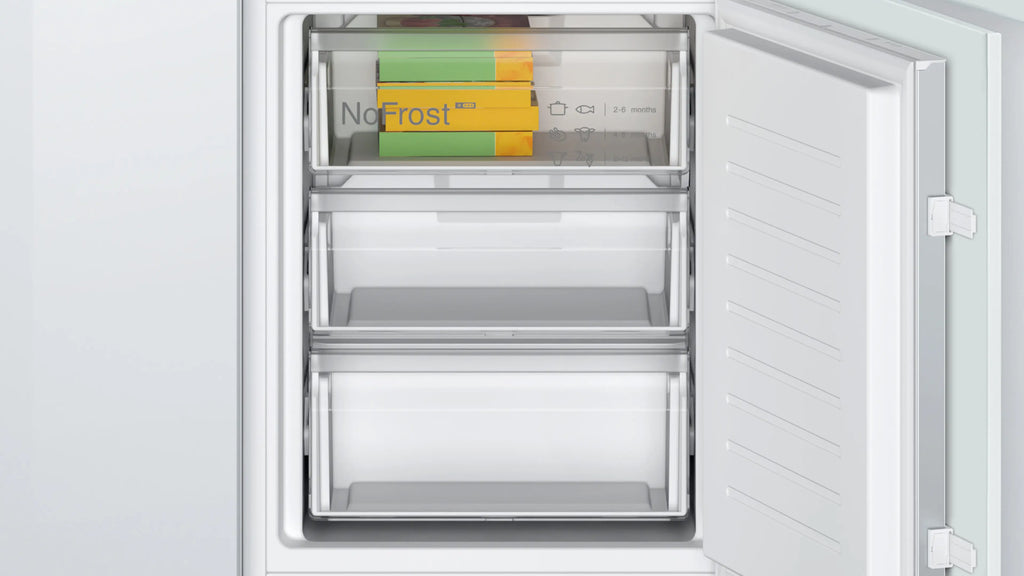 Réfrigérateur combiné intégrable BOSCH KIN865SE0 Série 2 — 260 L, NoFrost, MultiBox XXL, Niche de 177 cm, Eco Airflow, Classe E | Electro‑Choc