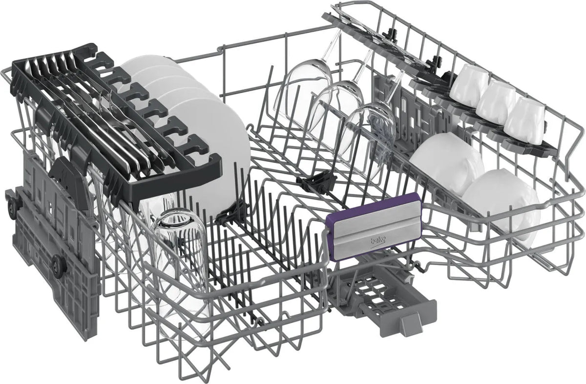 Vrijstaande vaatwasser BEKO BDEN38441XA — 14 couverts, Klasse C, 44 dB, AquaIntense, SelfDry, Rvs-look (anti-vingerafdruk)