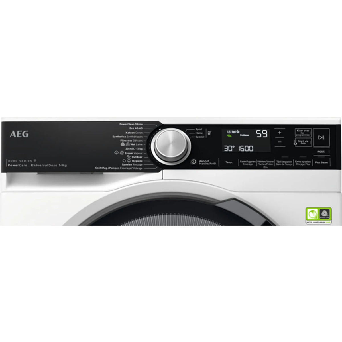 Wasmachine AEG LR87UC966 - 9kg - 1600 tpm - Stoom - Connected