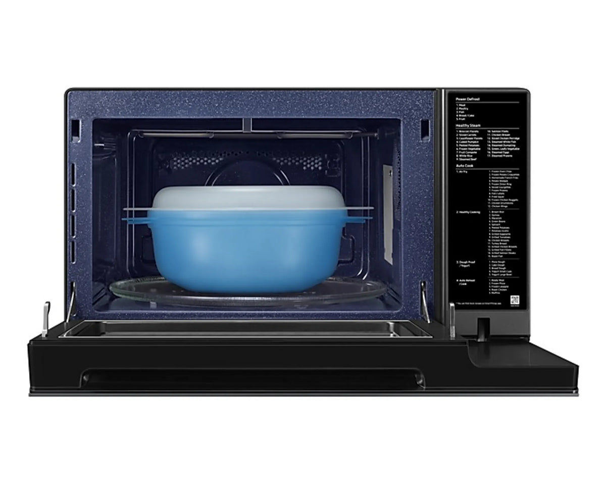 Micro-ondes combiné SAMSUNG MC32DB7746KCE1 — 32 L, convection + gril + vapeur + Air Fry, Smart Control Wi‑Fi (SmartThings), CERAMIC INSIDE™, plateau 34,5 cm, Charcoal Glass | Electro‑Choc