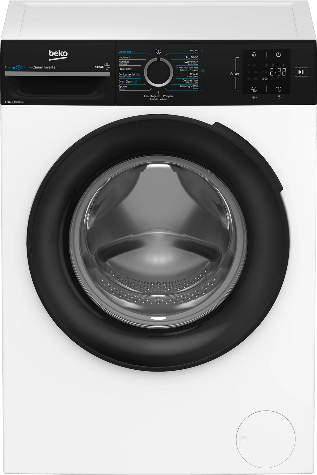 Wasmachine BEKO BM3WFT3941B - 9 kg - 1400 tpm - Stoom