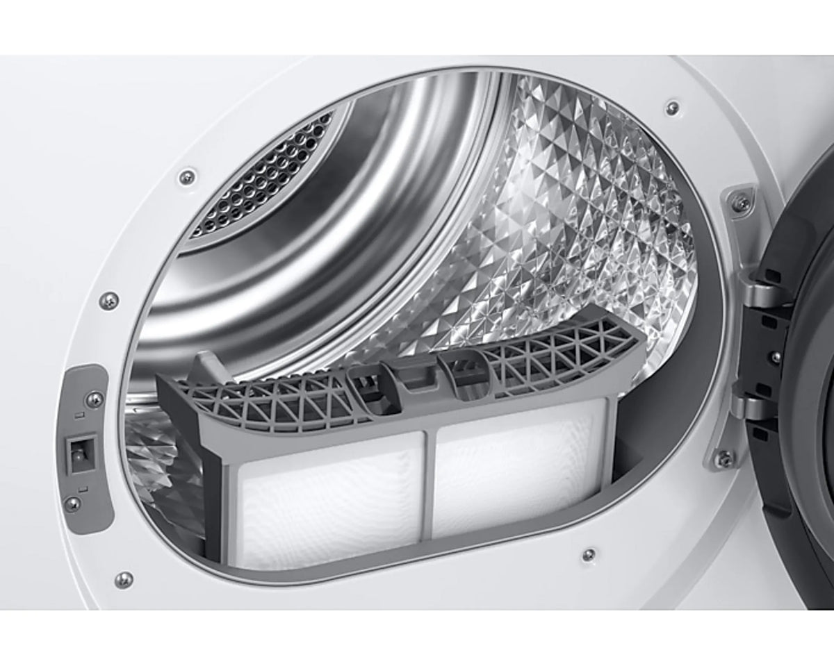 Wasdroger SAMSUNG AI Dry+ Serie 6000 (DV90DG6845LKU3) — warmtepomp, 9 kg, Energieklasse A, AI Control, Wi‑Fi / SmartThings, 79 kWh/100 cycli, 64 dB