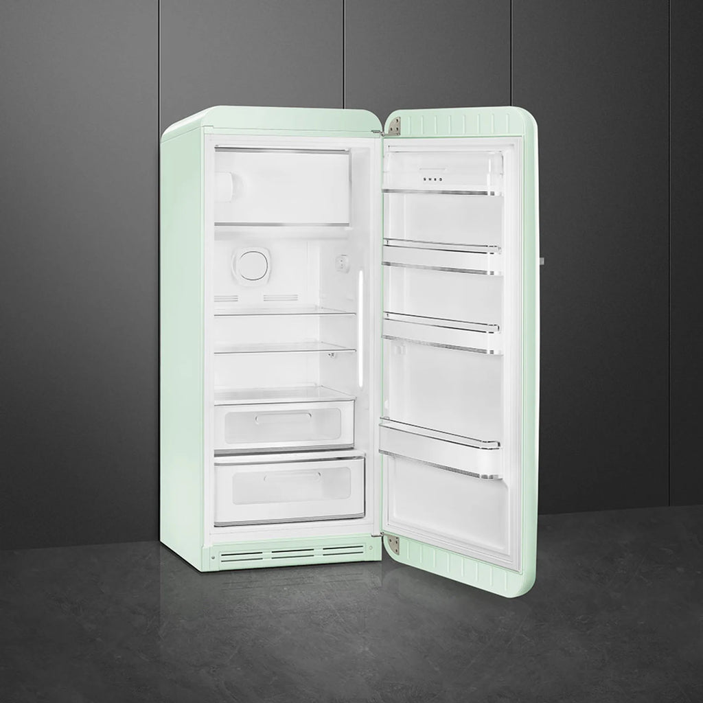 Réfrigérateur vintage SMEG FAB28RPG6 vert d’eau — Style Années 50, 270 L, classe C | Electro‑Choc