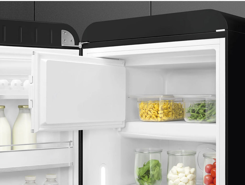 Réfrigérateur vintage SMEG FAB28LBL6 noir — Style Années 50, 270 L, classe C | Electro‑Choc