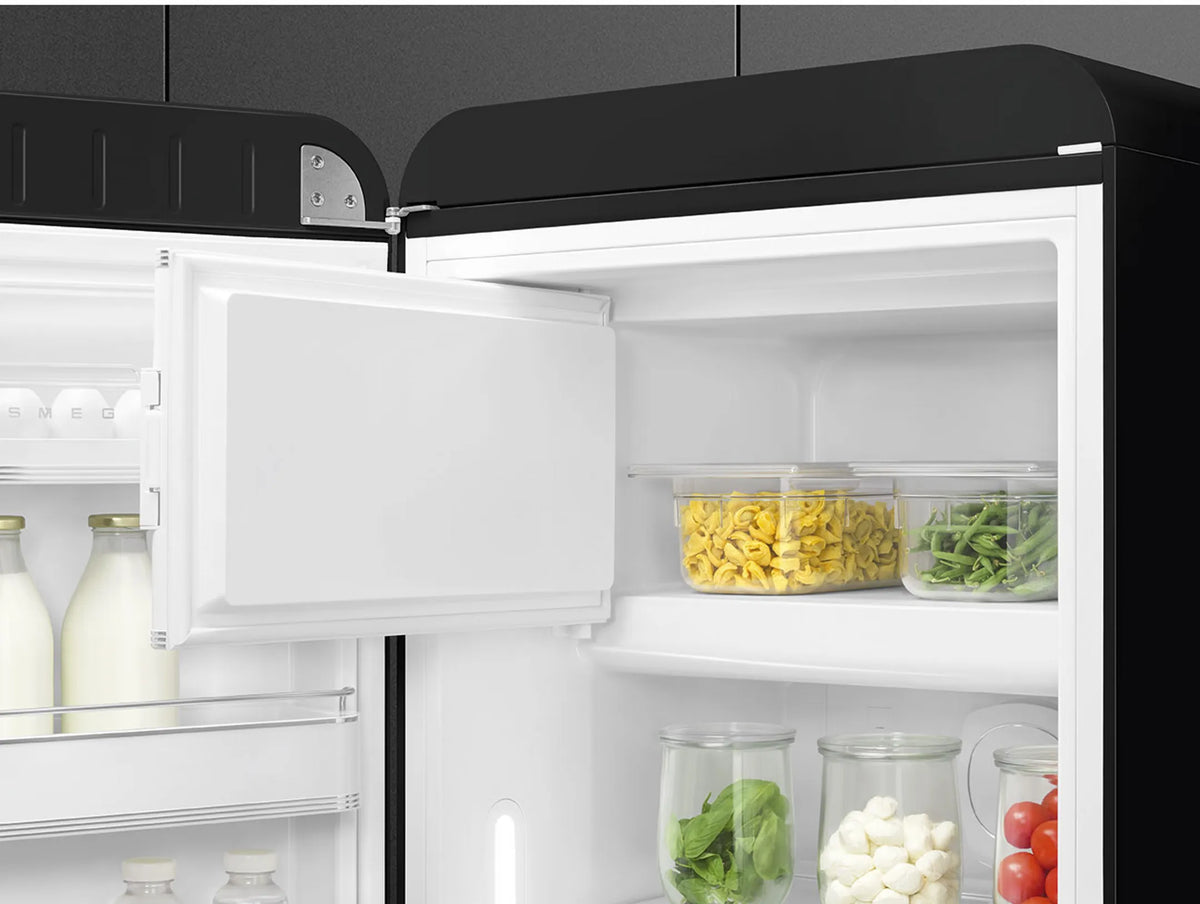 Réfrigérateur vintage SMEG FAB28LBL6 noir — Style Années 50, 270 L, classe C | Electro‑Choc