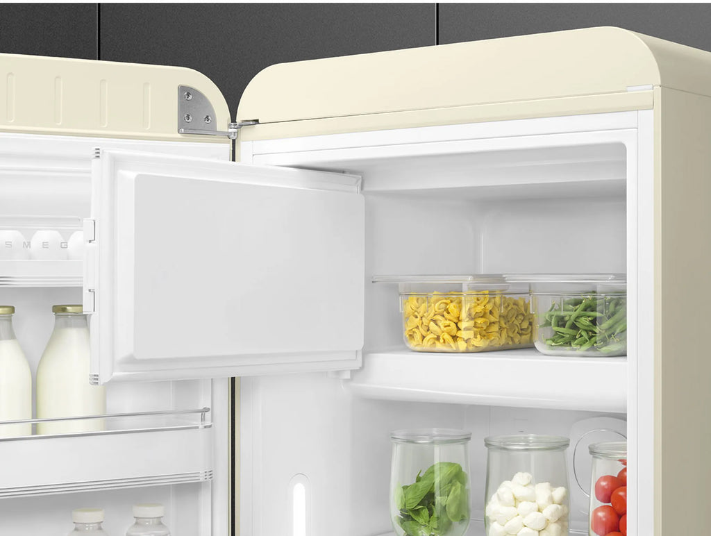 Réfrigérateur vintage SMEG FAB28LCR6 crème — Style Années 50, 270 L, classe C | Electro‑Choc