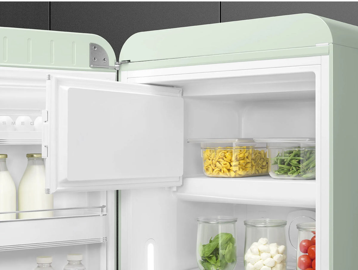 Réfrigérateur vintage SMEG FAB28LPG6 vert d’eau — Style Années 50, 270 L, classe C | Electro‑Choc