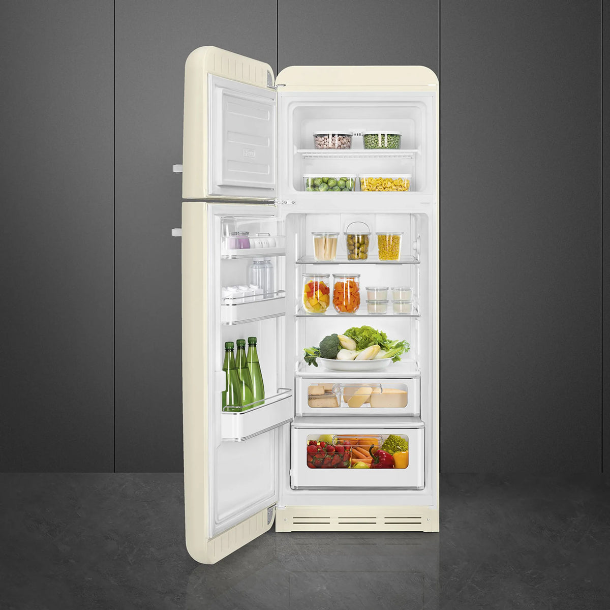 Réfrigérateur vintage 2 portes SMEG FAB30LCR6 crème — 294 L, classe C, Inverter | Electro‑Choc