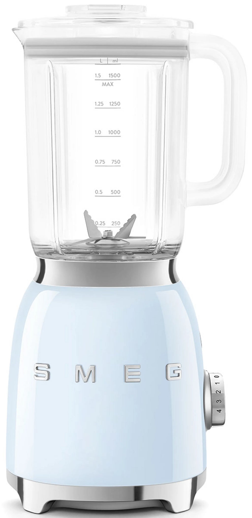 Blender SMEG BLF03 — Style Années 50 — 800 W — Bol 1,5 L Tritan™ Renew — 4 vitesses + programmes