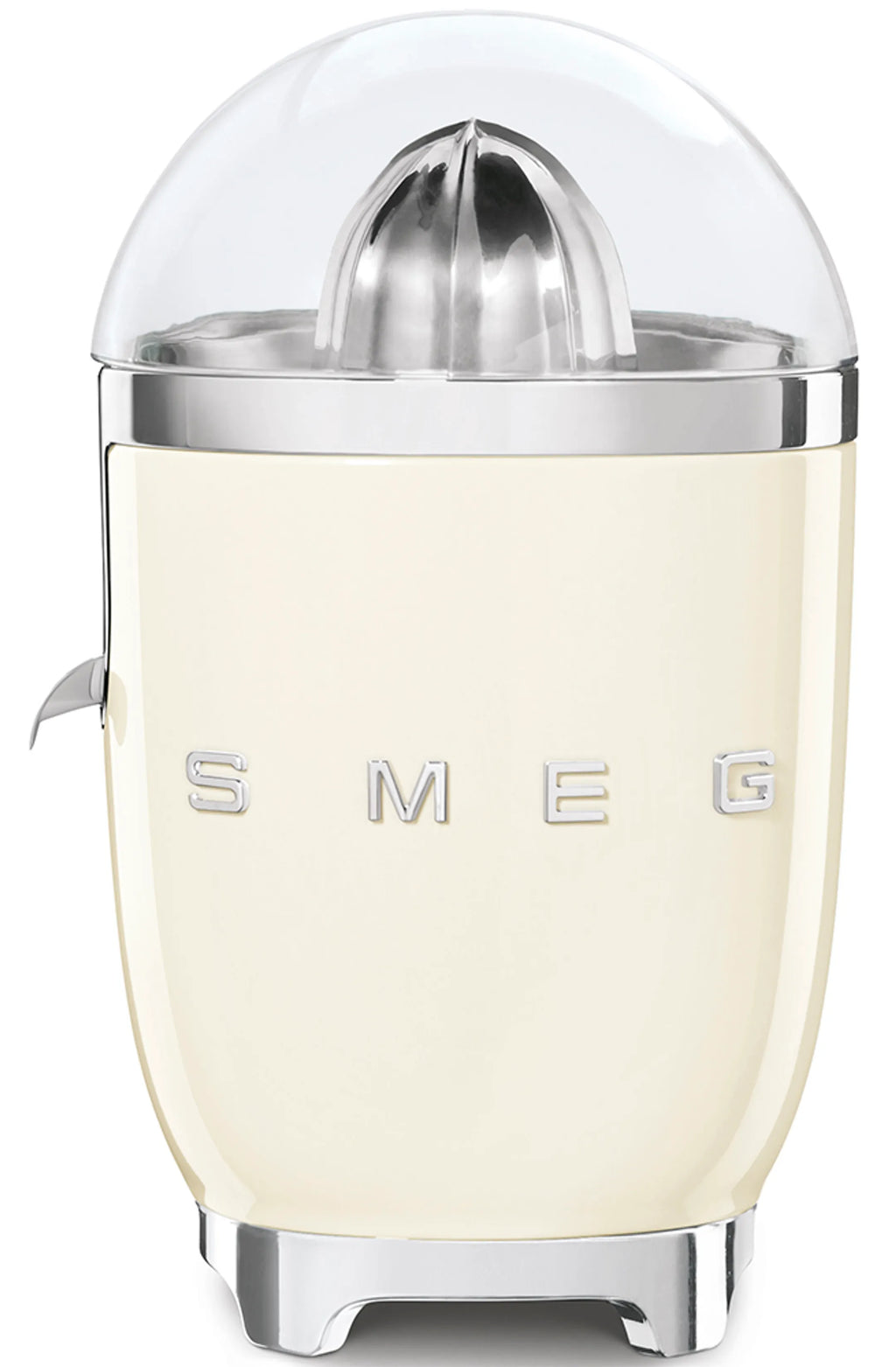 Presse‑agrumes SMEG CJF11 — Style Années 50 — 70 W — Bec anti‑goutte — Filtre inox
