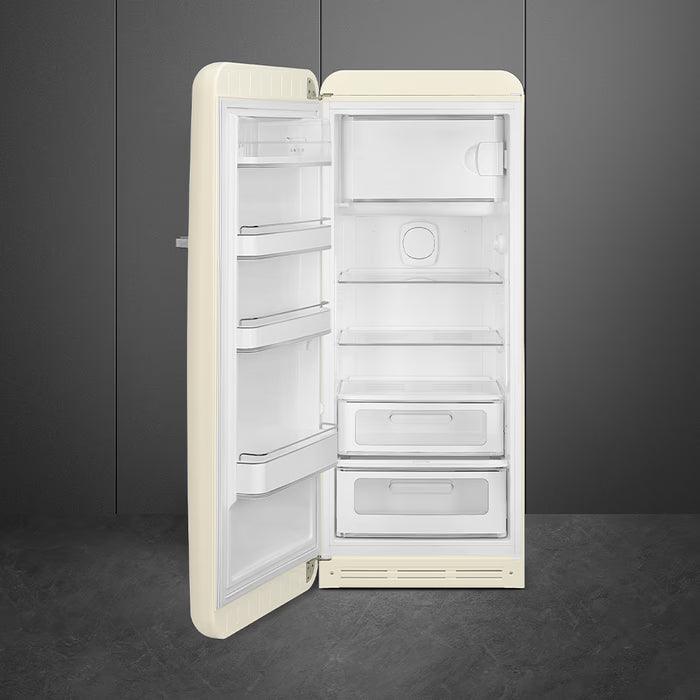 Réfrigérateur vintage SMEG FAB28LCR6 crème — Style Années 50, 270 L, classe C | Electro‑Choc