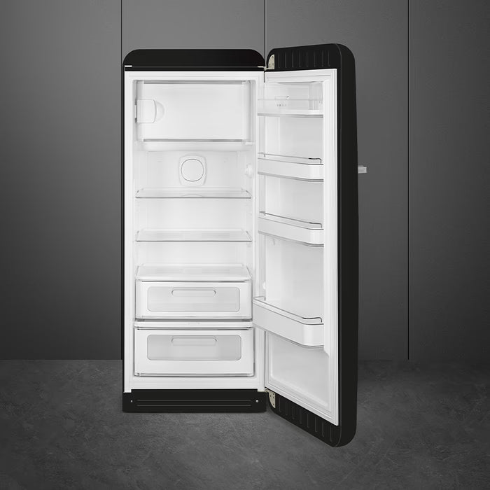 Réfrigérateur vintage SMEG FAB28RBL6 noir — Style Années 50, 270 L, classe C | Electro‑Choc