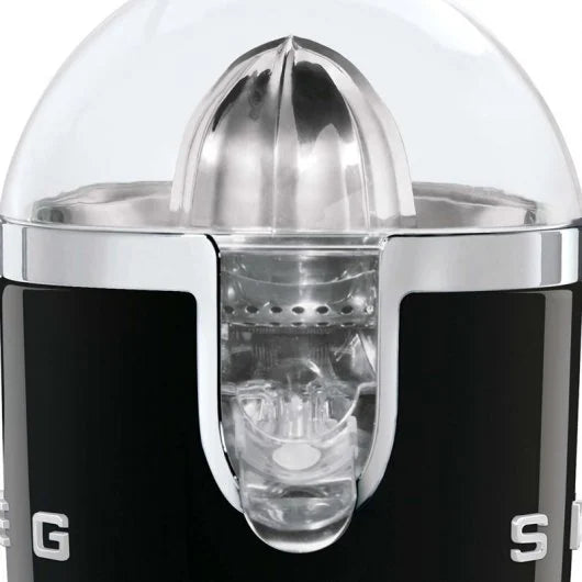 Presse‑agrumes SMEG CJF11 — Style Années 50 — 70 W — Bec anti‑goutte — Filtre inox