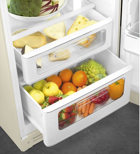Réfrigérateur 2 portes SMEG FAB30RCR6 Années 50 (Crème) — 294 L, Classe C, 34 dB, Inverter | Electro‑Choc