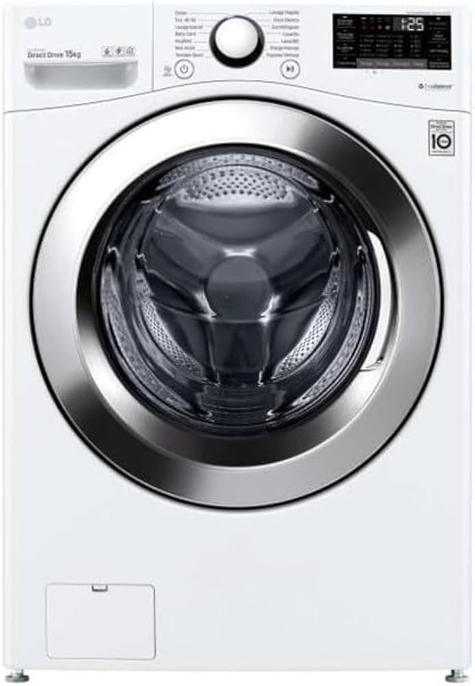 Lave-linge hublot grande capacité LG F51P12WH — 15 kg, tambour 127 L, TurboWash 39 min, Wi-Fi et classe E