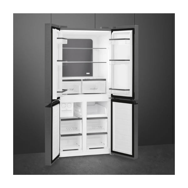Réfrigérateur américain 4 portes SMEG FQI48KD — 488 L, No Frost, Dark Grey Inox, 39 dB, classe D | Electro‑Choc