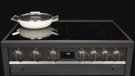 Piano de cuisson induction SMEG B95IMAN9 — 90 cm, four chaleur tournante 115 L, anthracite | Electro‑Choc