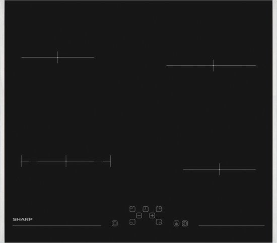 SHARP KH-6V08FT0K Glaskeramische inbouw kookplaat 60 cm — 4 zones, 5900 W, tiptoetsbediening