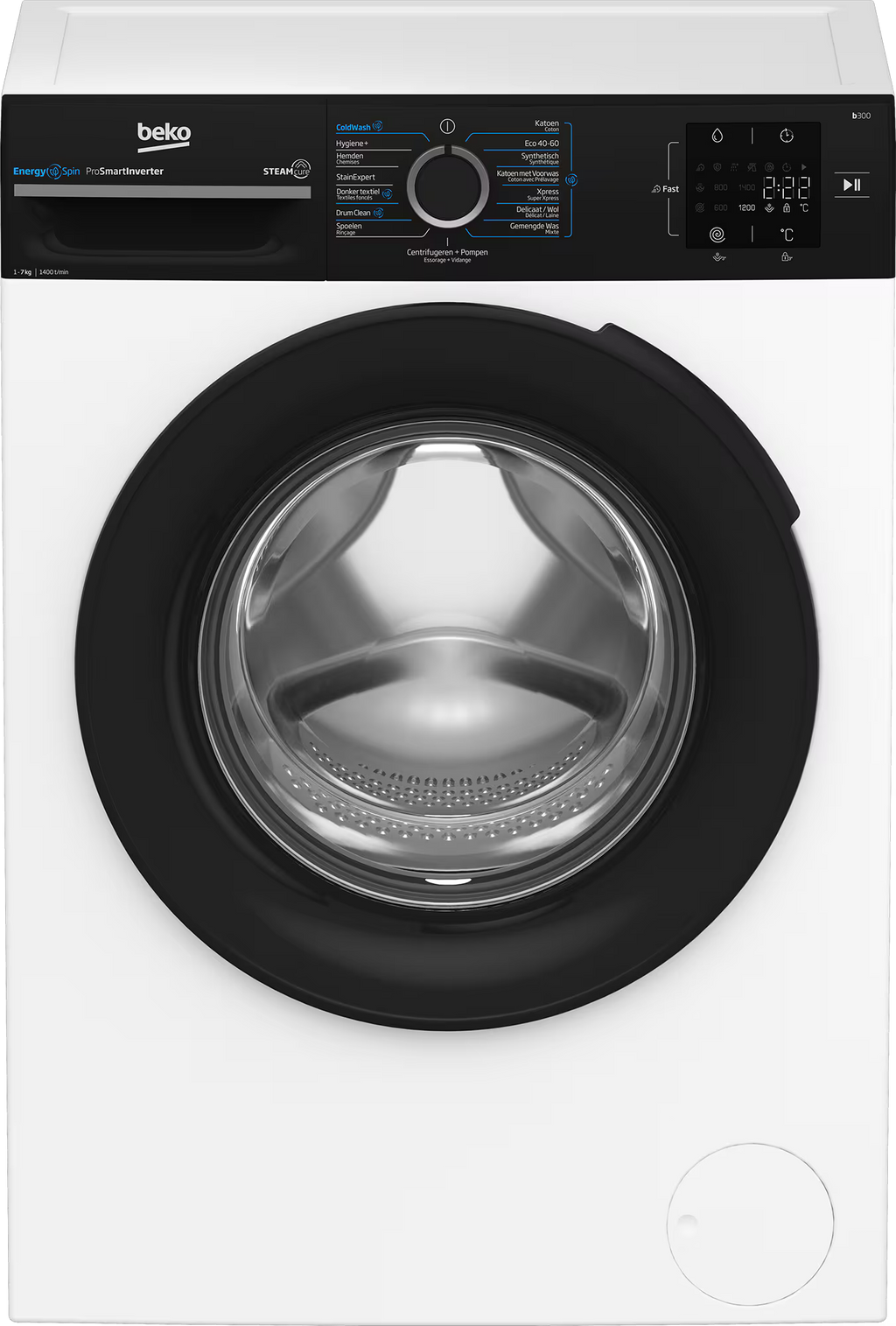 Wasmachine BEKO BM3WFU3741B - 7 kg - 1400 tpm - Stoom