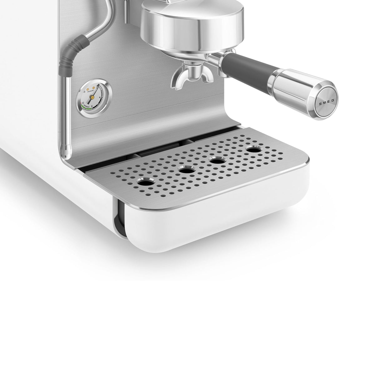 Machine expresso SMEG EMC02WHMEU Collezione — 15 bars — Triple Thermoblock — Porte‑filtre 58 mm — Blanc mat