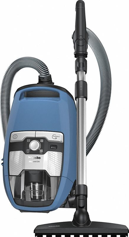 Aspirateur traîneau sans sac Miele Blizzard CX1 Parquet (bleu turquin) — Vortex 890 W, filtre HEPA Lifetime, brosse Parquet Twister, rayon d’action 11 m, bac 2 L | Electro‑Choc