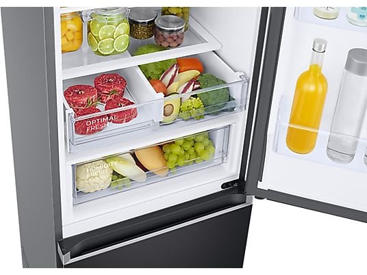 Frigo combiné Samsung RB38C607AB1/EF 387 L — Classe A — No Frost — Twin Cooling™ — SpaceMax™ — SmartThings AI Energy — 203 cm — Noir