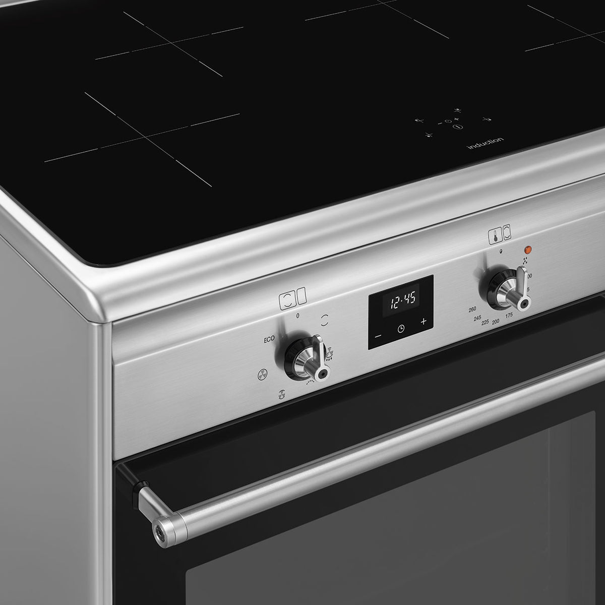 Centre de cuisson SMEG CX92IM 90 cm – Induction – Double four électrique – Classe A – Inox