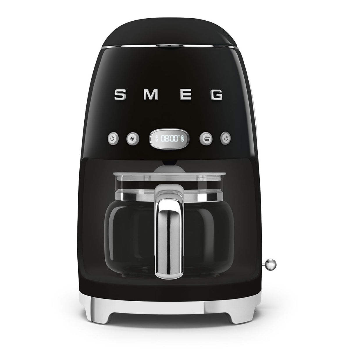 Machine à café filtre SMEG DCF02 Années 50 — 10 tasses, fonction Arôme, départ programmé, maintien au chaud