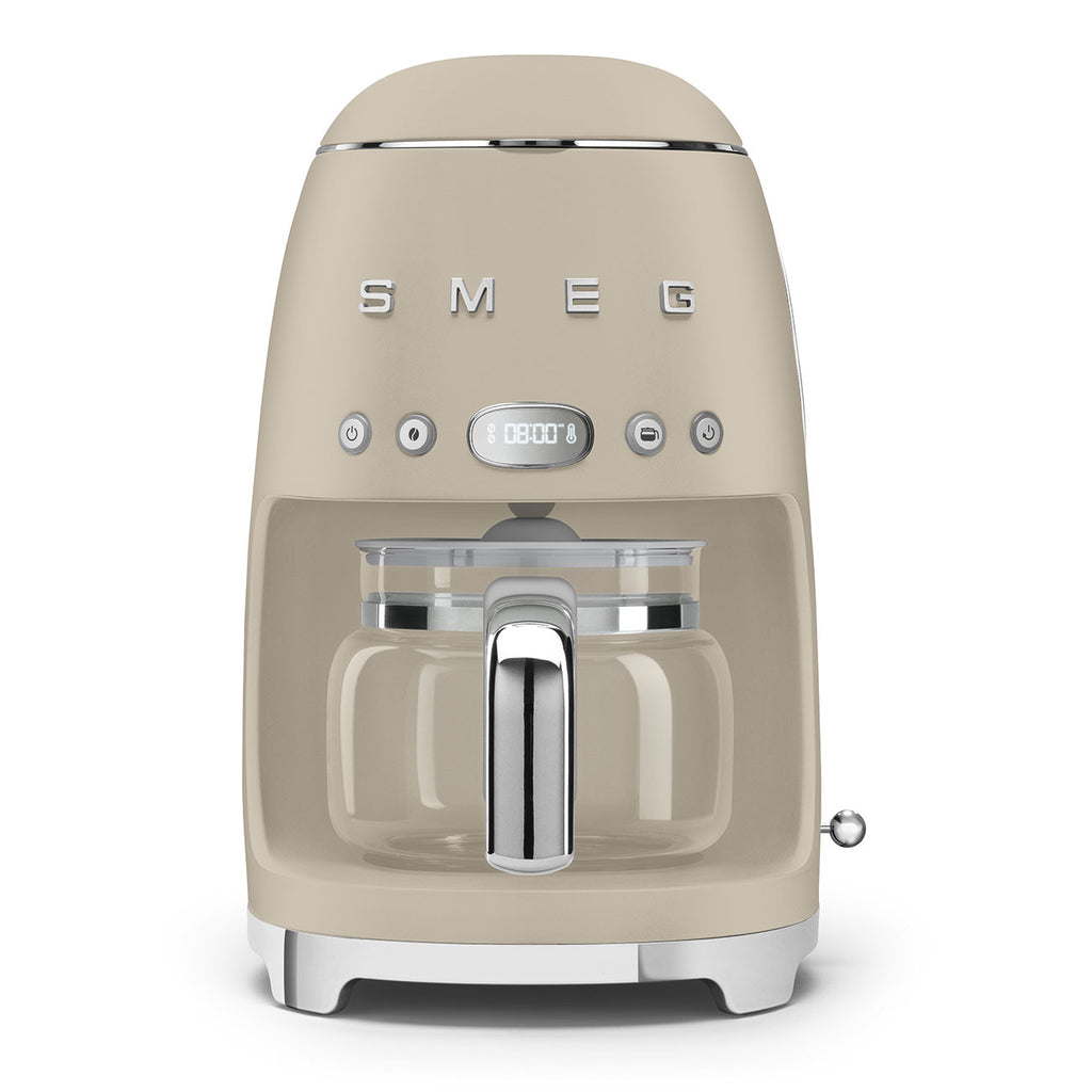 Machine à café filtre SMEG DCF02 Années 50 — 10 tasses, fonction Arôme, départ programmé, maintien au chaud