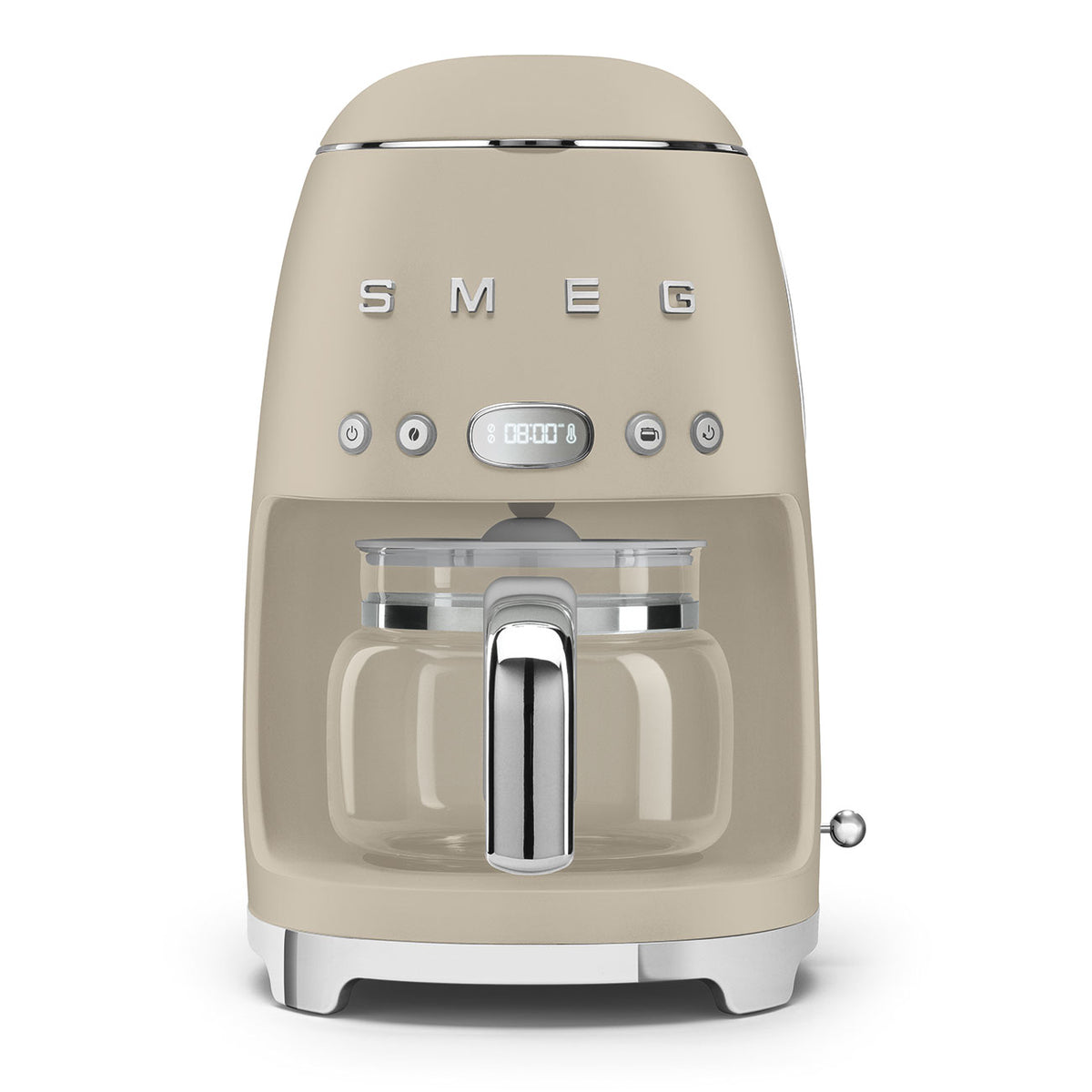 Machine à café filtre SMEG DCF02 Années 50 — 10 tasses, fonction Arôme, départ programmé, maintien au chaud