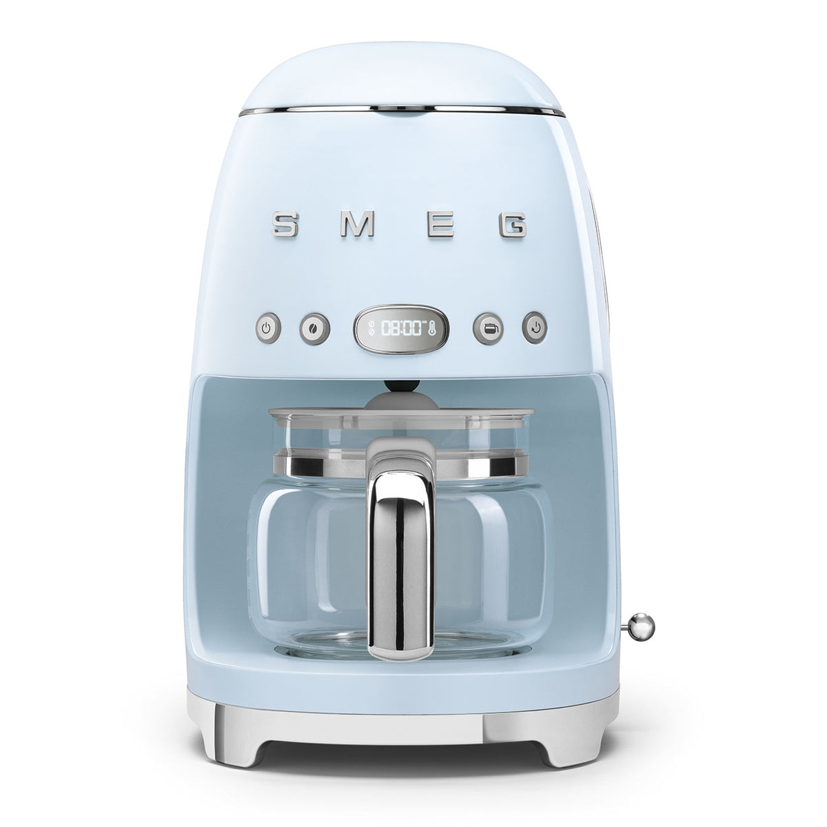 Machine à café filtre SMEG DCF02 Années 50 — 10 tasses, fonction Arôme, départ programmé, maintien au chaud