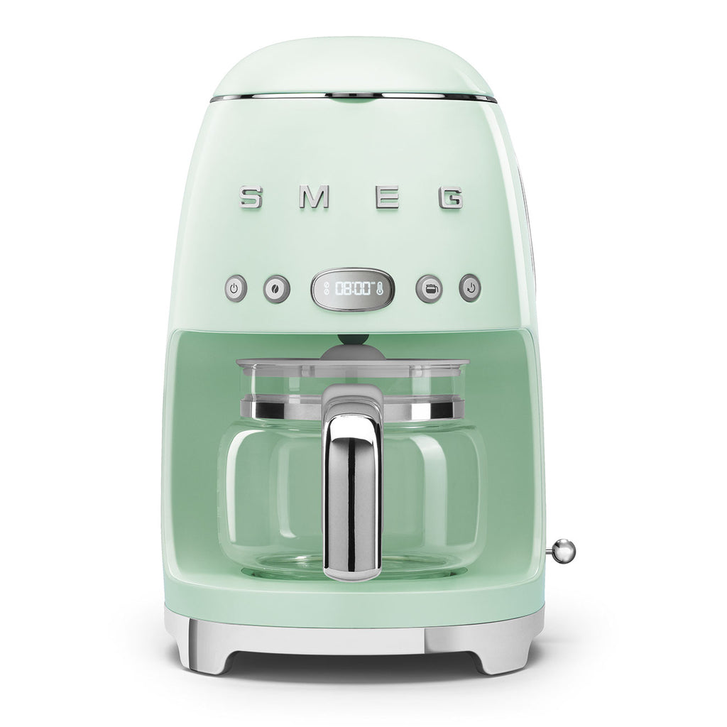 Machine à café filtre SMEG DCF02 Années 50 — 10 tasses, fonction Arôme, départ programmé, maintien au chaud
