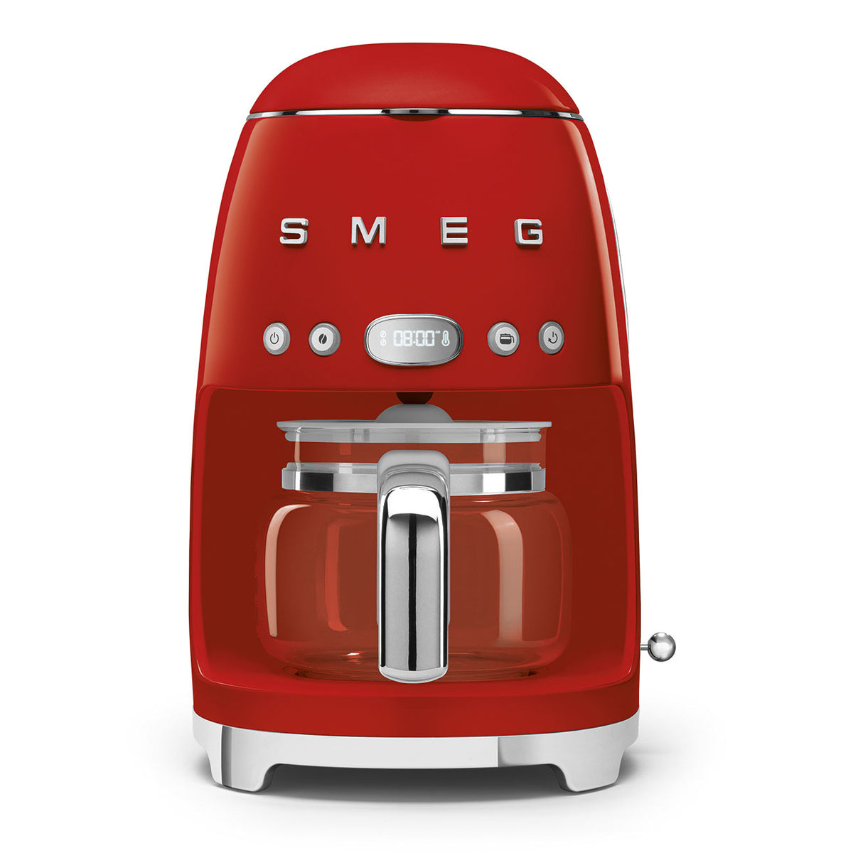 Machine à café filtre SMEG DCF02 Années 50 — 10 tasses, fonction Arôme, départ programmé, maintien au chaud