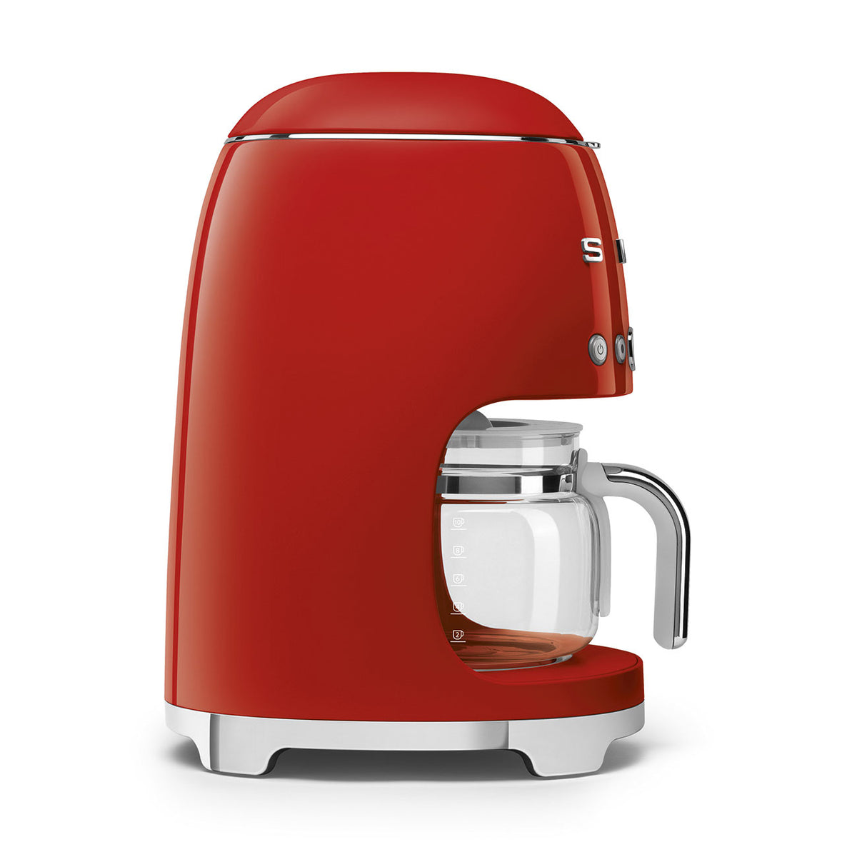 Machine à café filtre SMEG DCF02 Années 50 — 10 tasses, fonction Arôme, départ programmé, maintien au chaud