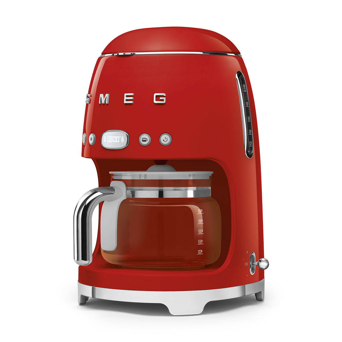 Machine à café filtre SMEG DCF02 Années 50 — 10 tasses, fonction Arôme, départ programmé, maintien au chaud