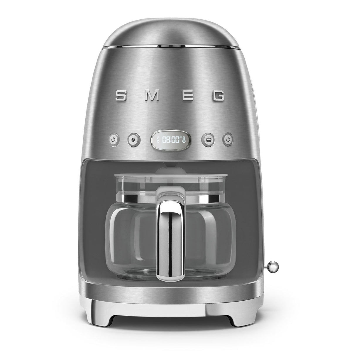 Machine à café filtre SMEG DCF02 Années 50 — 10 tasses, fonction Arôme, départ programmé, maintien au chaud