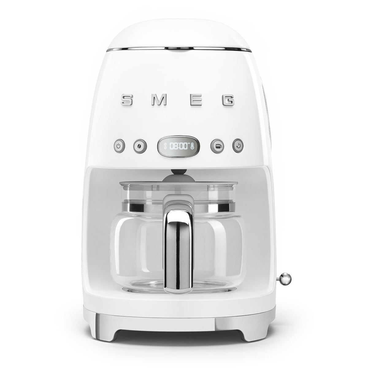 Machine à café filtre SMEG DCF02 Années 50 — 10 tasses, fonction Arôme, départ programmé, maintien au chaud