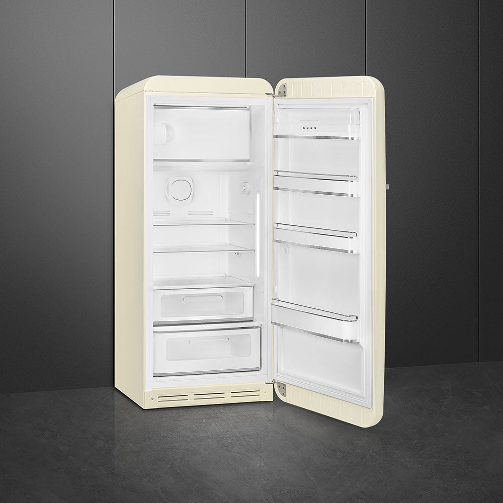 SMEG FAB28RCR6 Jaren '50 Koel-vriescombinatie — Crème, Energieklasse C, 270 L, Geventileerde koeling, Deurscharnieren rechts
