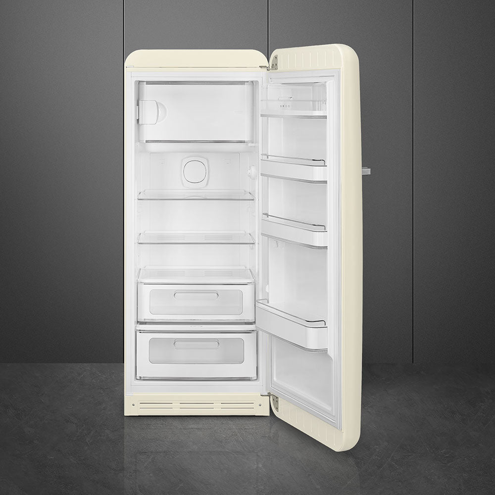 SMEG FAB28RCR6 Jaren '50 Koel-vriescombinatie — Crème, Energieklasse C, 270 L, Geventileerde koeling, Deurscharnieren rechts