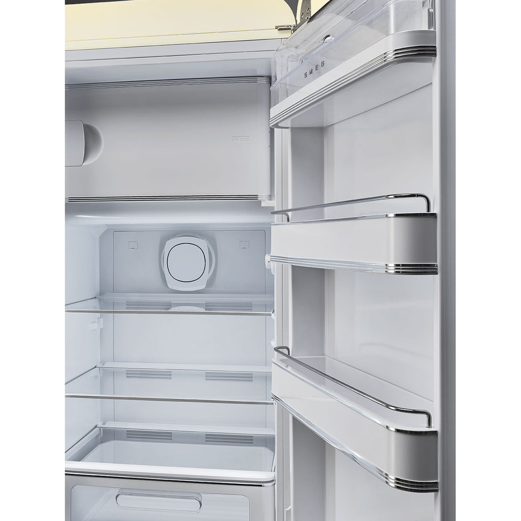 SMEG FAB28RCR6 Jaren '50 Koel-vriescombinatie — Crème, Energieklasse C, 270 L, Geventileerde koeling, Deurscharnieren rechts