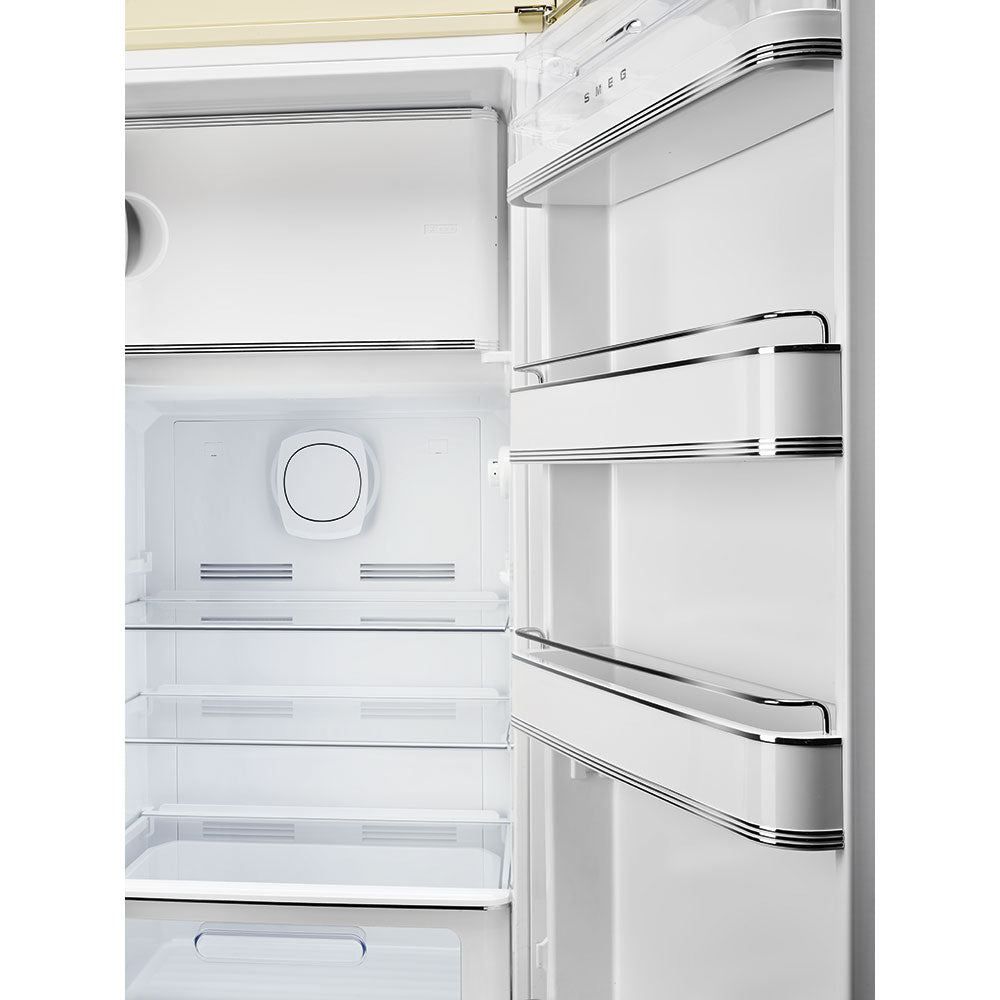 SMEG FAB28RCR6 Jaren '50 Koel-vriescombinatie — Crème, Energieklasse C, 270 L, Geventileerde koeling, Deurscharnieren rechts